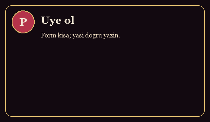 Parmabet üye ol kartı